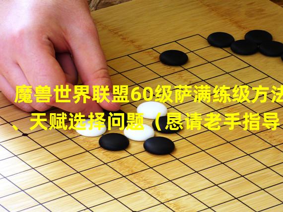 魔兽世界联盟60级萨满练级方法、天赋选择问题（恳请老手指导）