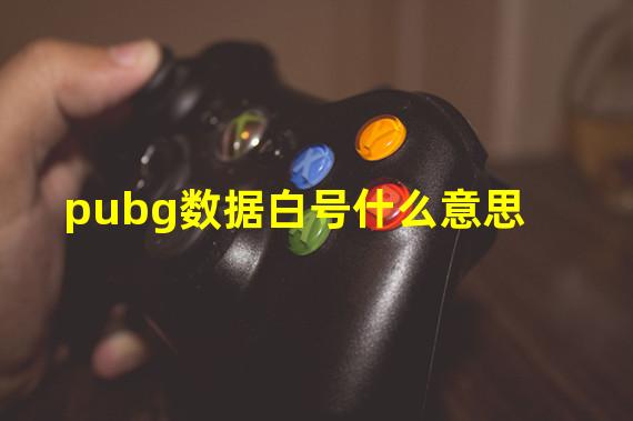 pubg数据白号什么意思