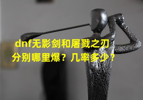 dnf无影剑和屠戮之刃分别哪里爆？几率多少？