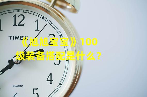 《旭旭宝宝》100级装备搭配是什么？