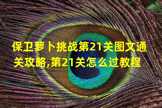 保卫萝卜挑战第21关图文通关攻略,第21关怎么过教程