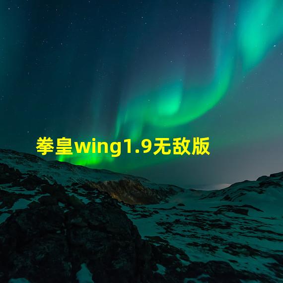 拳皇wing1.9无敌版