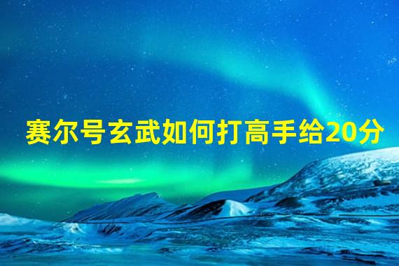 赛尔号玄武如何打高手给20分