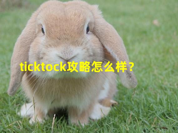 ticktock攻略怎么样？