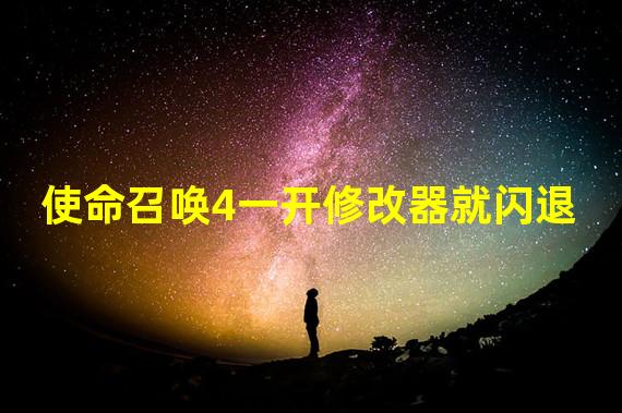 使命召唤4一开修改器就闪退