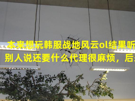 本来想玩韩服战地风云ol结果听别人说还要什么代理很麻烦，后来他们推荐了一款行星边际2也是大地图多载