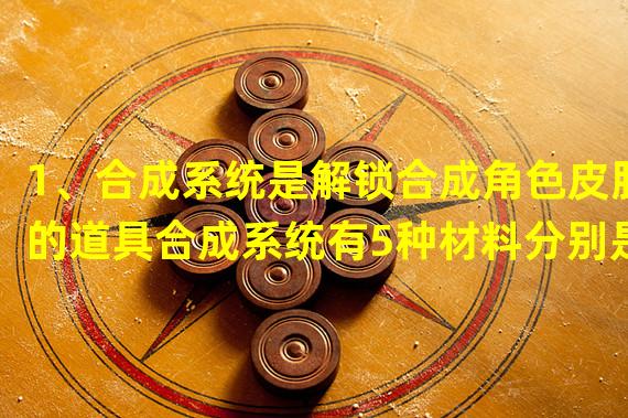 1、合成系统是解锁合成角色皮肤的道具合成系统有5种材料分别是：