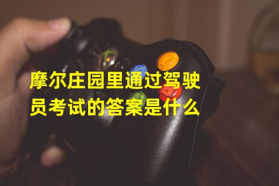 摩尔庄园里通过驾驶员考试的答案是什么