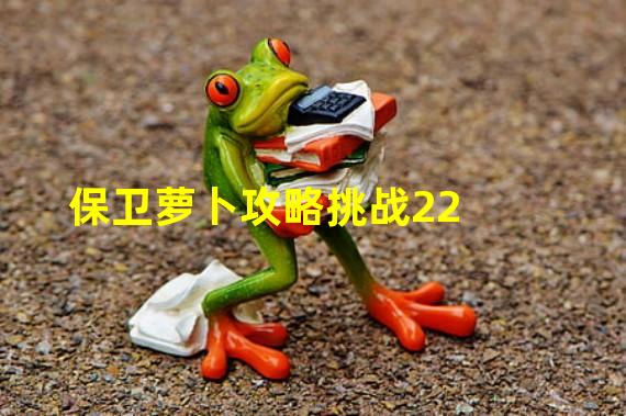 保卫萝卜攻略挑战22