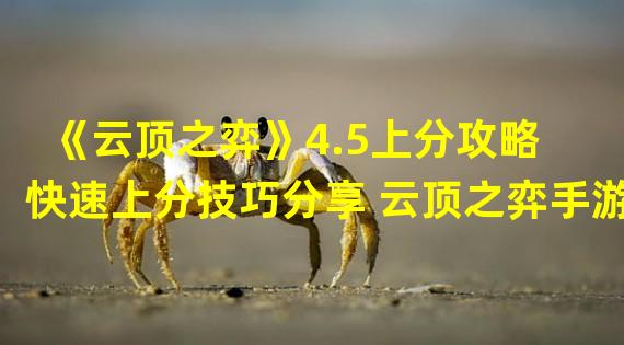 《云顶之弈》4.5上分攻略 快速上分技巧分享 云顶之弈手游