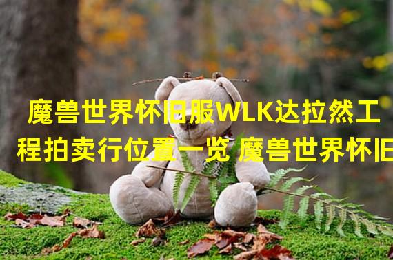 魔兽世界怀旧服WLK达拉然工程拍卖行位置一览 魔兽世界怀旧