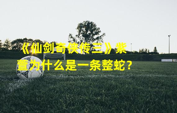 《仙剑奇侠传三》紫萱为什么是一条整蛇？