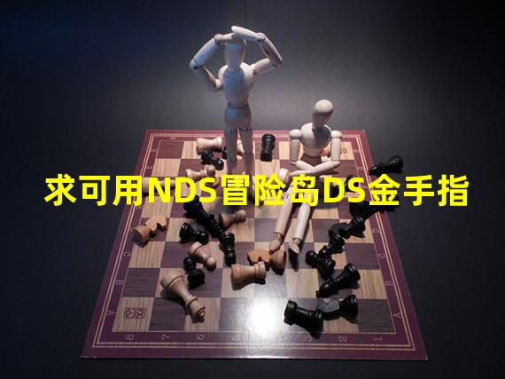 求可用NDS冒险岛DS金手指