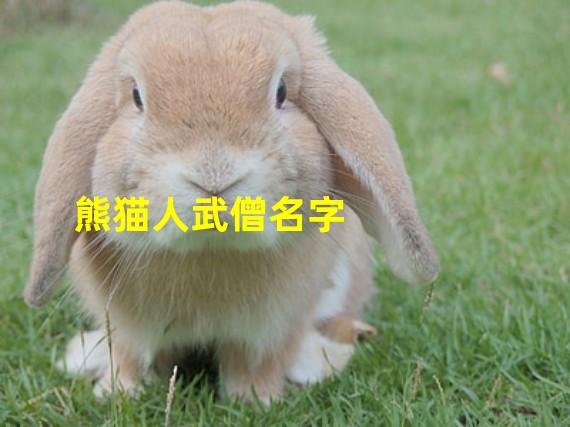 熊猫人武僧名字