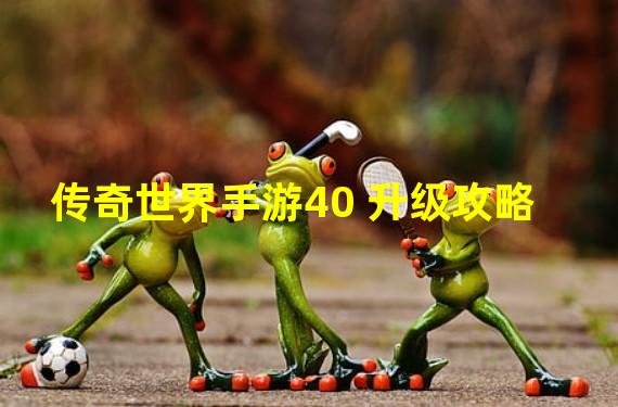 传奇世界手游40 升级攻略