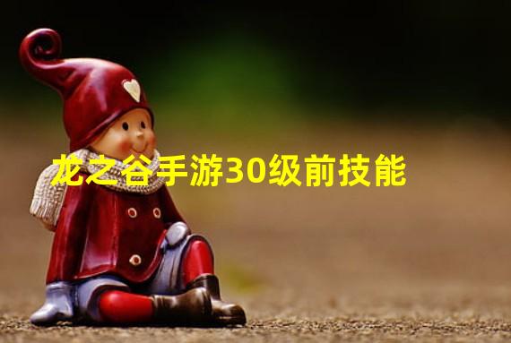 龙之谷手游30级前技能