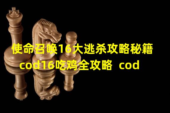 使命召唤16大逃杀攻略秘籍  cod16吃鸡全攻略  cod战区