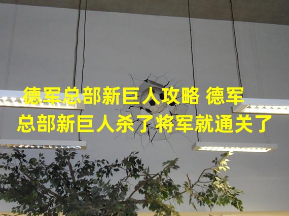 德军总部新巨人攻略 德军总部新巨人杀了将军就通关了