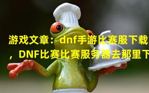 游戏文章：dnf手游比赛服下载，DNF比赛比赛服务器去那里下？