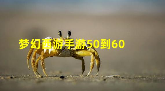 梦幻西游手游50到60