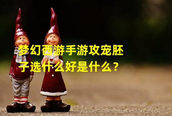 梦幻西游手游攻宠胚子选什么好是什么？