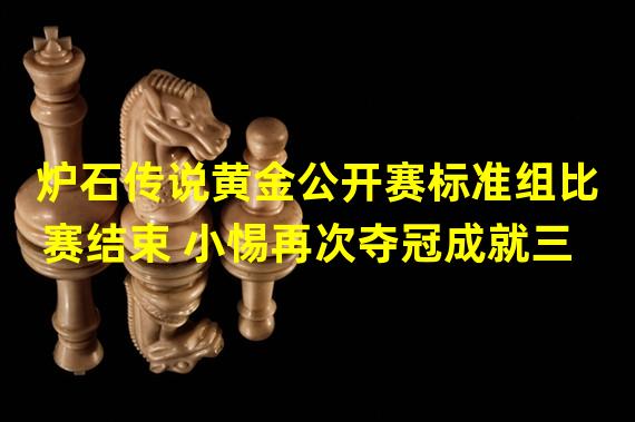 炉石传说黄金公开赛标准组比赛结束 小惕再次夺冠成就三