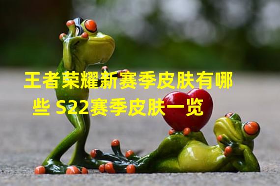 王者荣耀新赛季皮肤有哪些 S22赛季皮肤一览