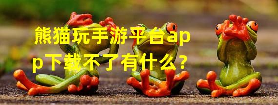 熊猫玩手游平台app下载不了有什么？