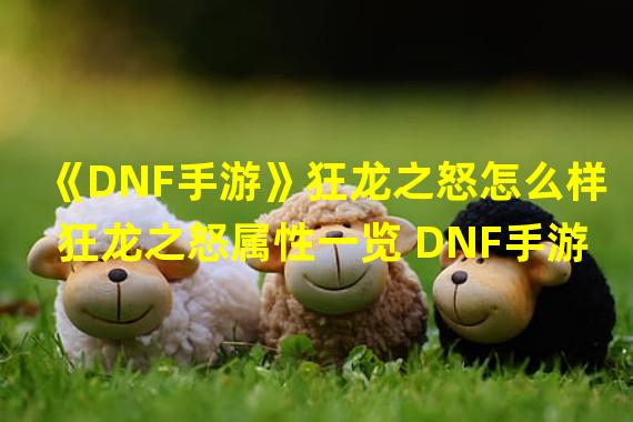 《DNF手游》狂龙之怒怎么样 狂龙之怒属性一览 DNF手游