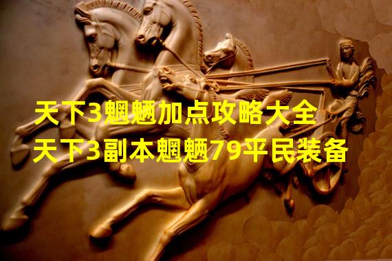 天下3魍魉加点攻略大全 天下3副本魍魉79平民装备