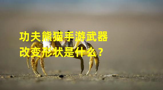 功夫熊猫手游武器改变形状是什么？