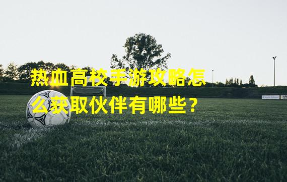 热血高校手游攻略怎么获取伙伴有哪些？