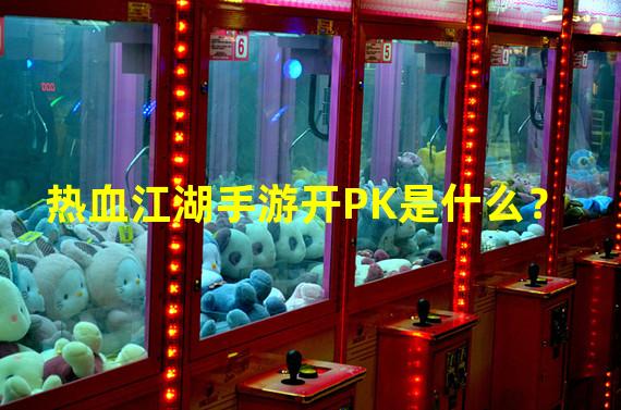 热血江湖手游开PK是什么？