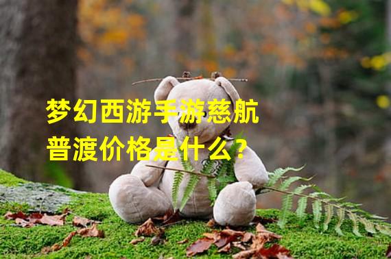 梦幻西游手游慈航普渡价格是什么？