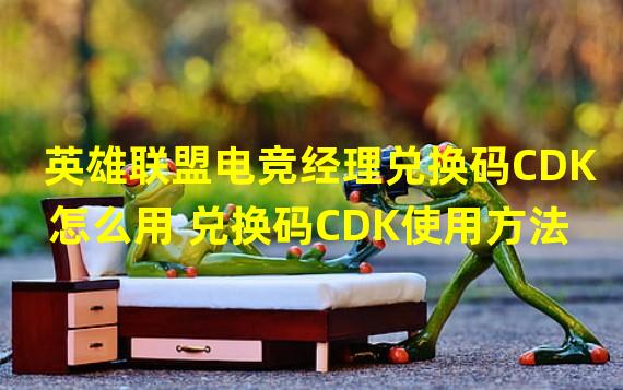 英雄联盟电竞经理兑换码CDK怎么用 兑换码CDK使用方法