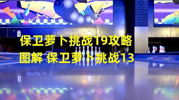 保卫萝卜挑战19攻略图解 保卫萝卜挑战13