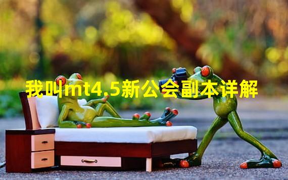 我叫mt4.5新公会副本详解