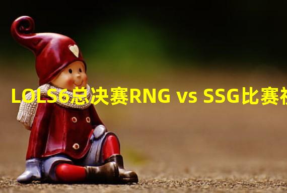 LOLS6总决赛RNG vs SSG比赛视频 LOL2016全球总决赛10