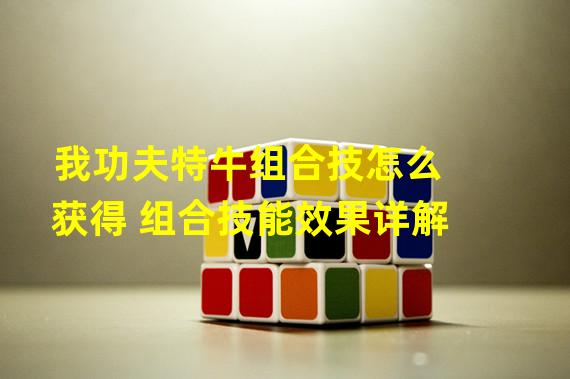 我功夫特牛组合技怎么获得 组合技能效果详解