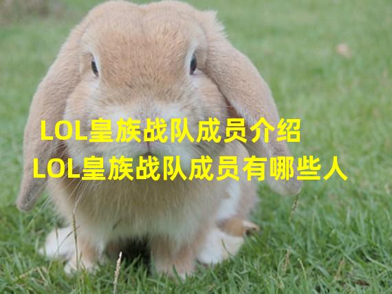 LOL皇族战队成员介绍 LOL皇族战队成员有哪些人