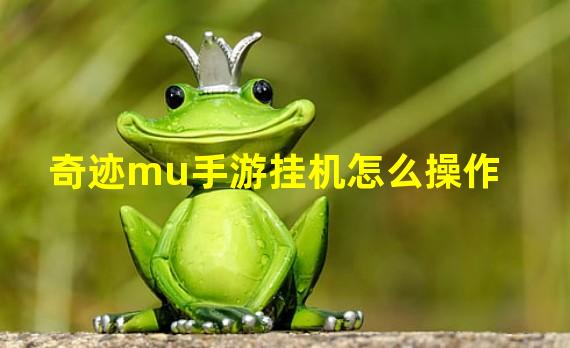 奇迹mu手游挂机怎么操作