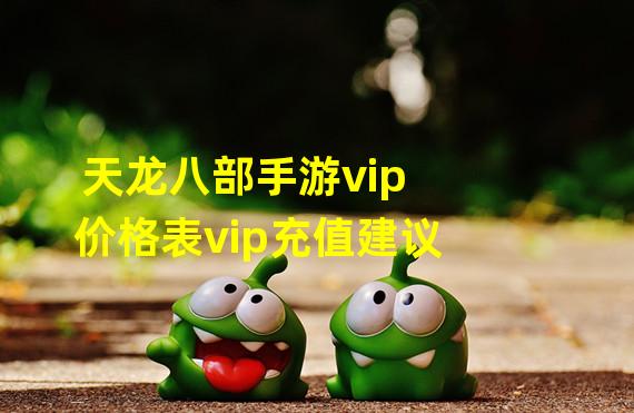 天龙八部手游vip价格表vip充值建议