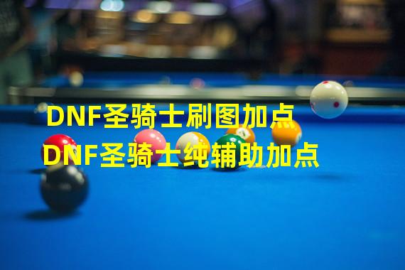 DNF圣骑士刷图加点 DNF圣骑士纯辅助加点