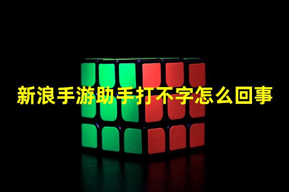 新浪手游助手打不字怎么回事