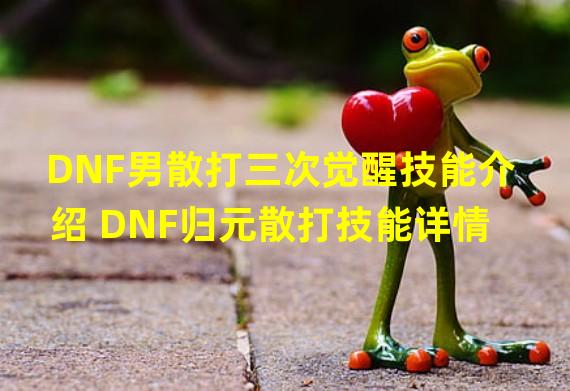 DNF男散打三次觉醒技能介绍 DNF归元散打技能详情