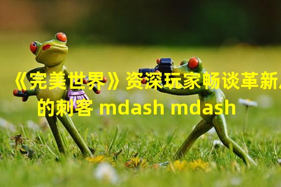 《完美世界》资深玩家畅谈革新后的刺客 mdash mdash 妖刃 完美世