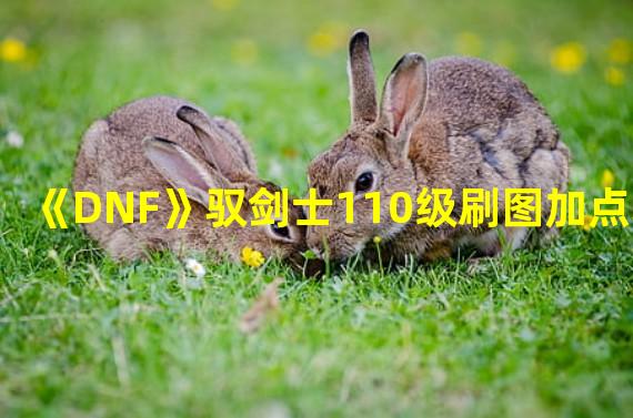 《DNF》驭剑士110级刷图加点攻略