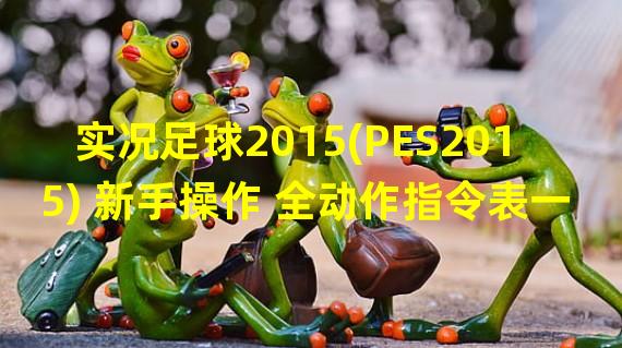 实况足球2015(PES2015) 新手操作 全动作指令表一览