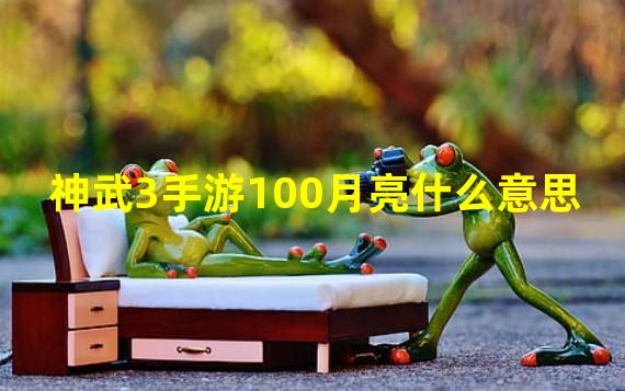 神武3手游100月亮什么意思