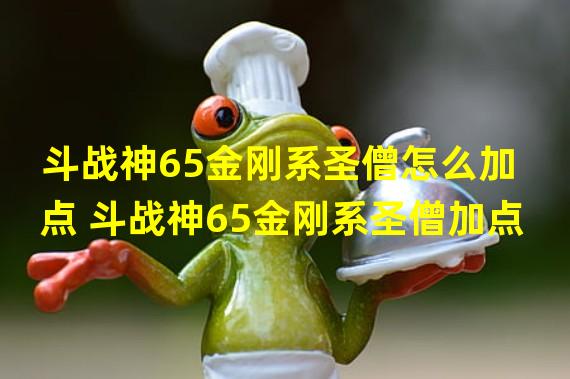 斗战神65金刚系圣僧怎么加点 斗战神65金刚系圣僧加点